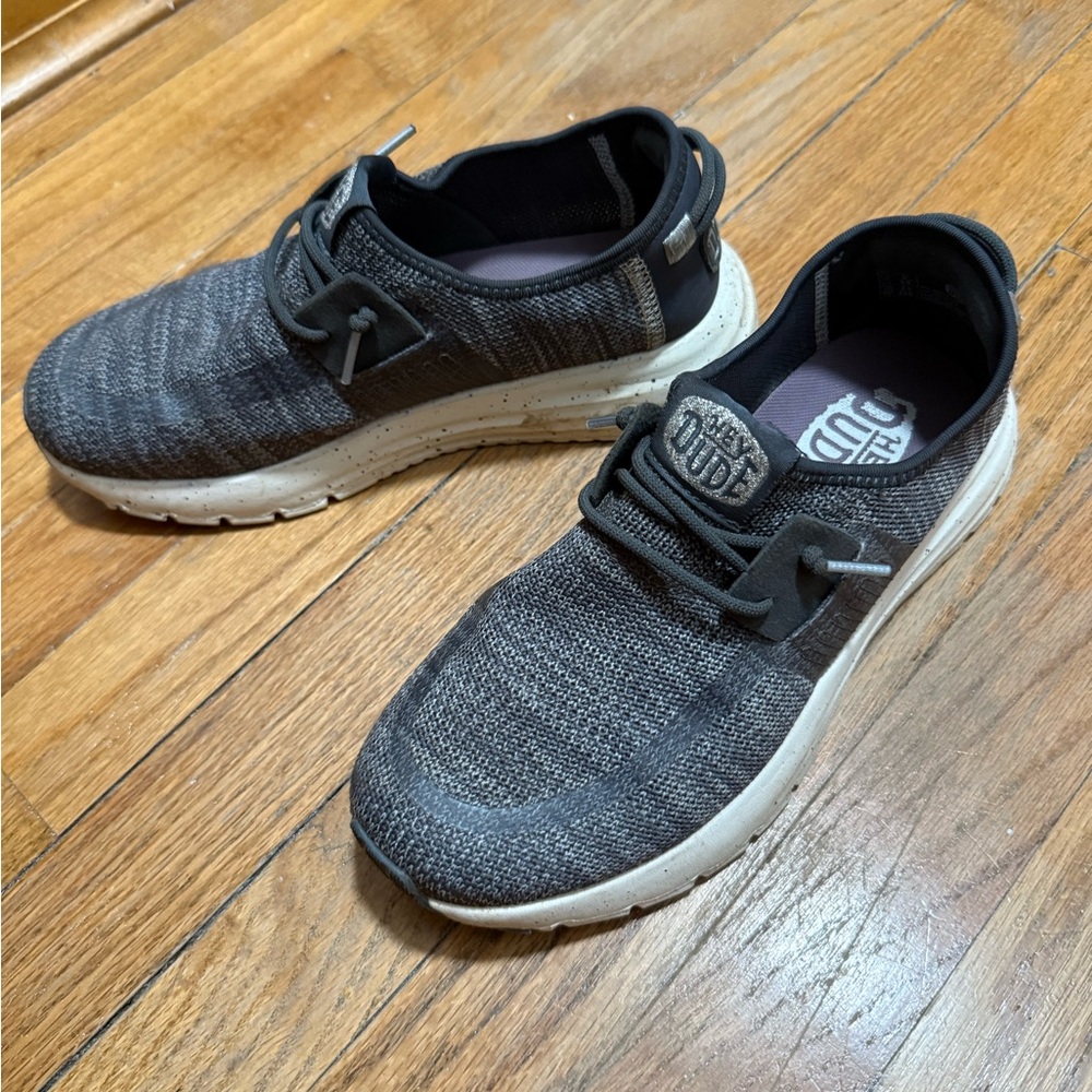 Hey Dude Women’s Charcoal Knit Sneakers